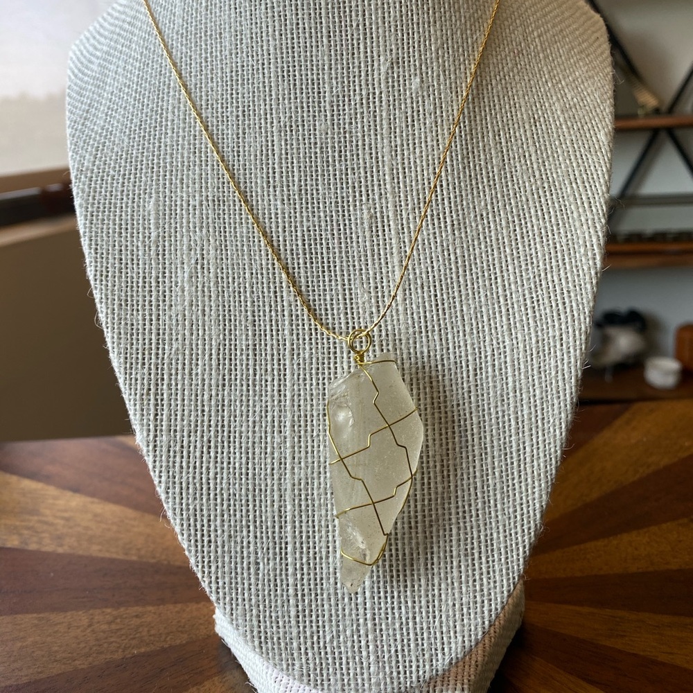 White Sea Glass necklace by OA o Le Sami